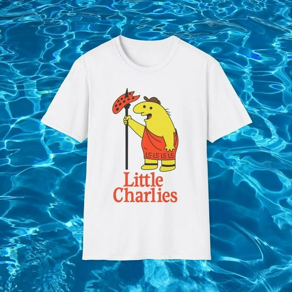 Little Charlie's Funny TShirt, Smiling Pizza Parody for Friends Joke T-Shirt