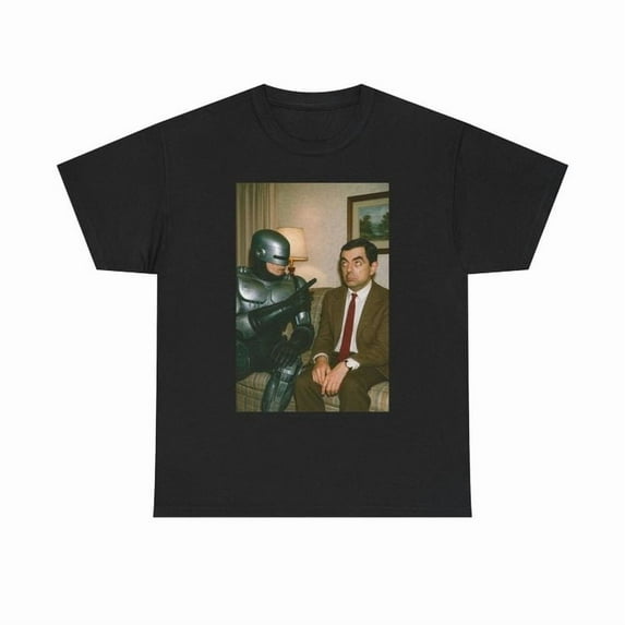 Mr Bean Robocop Funny Graphic T Shirt Vintage Comedy