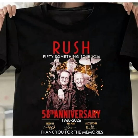Unisex Rush Fifty Something Tour 2026 T-Shirt