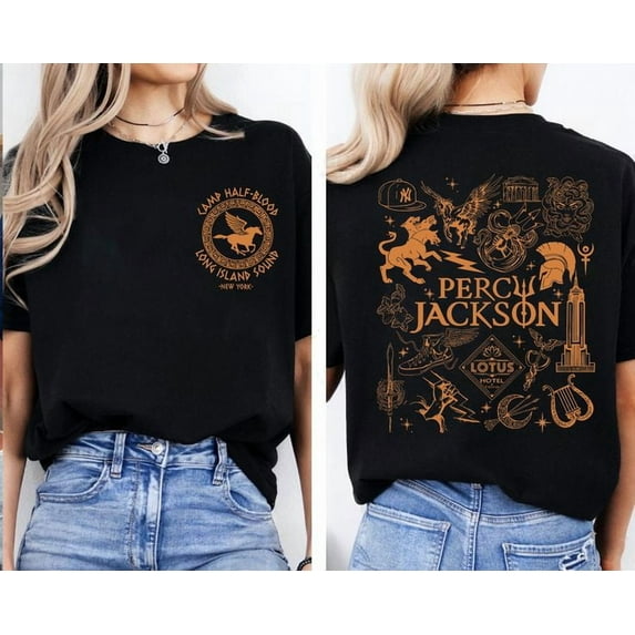 Women Camp Half Blood Shirts Greek Graphic Shirt Percy T-Shirt